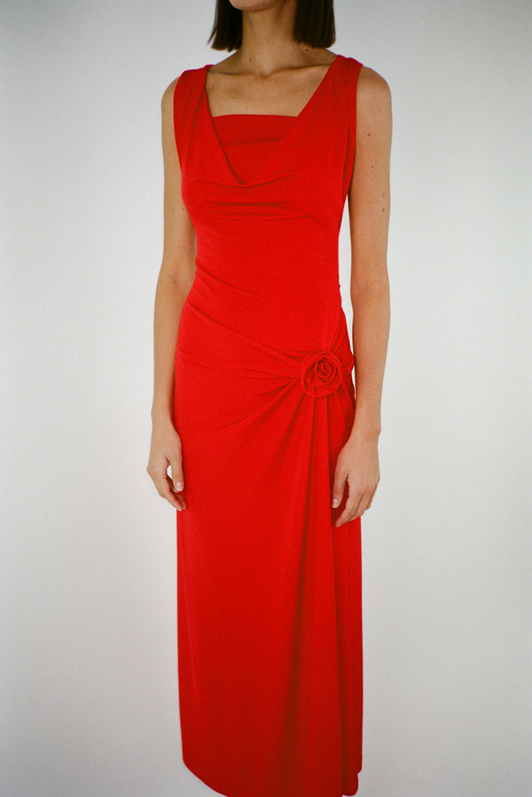 NESS DRESS IN RED