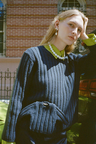 CARLOW SWEATER IN DARK NAVY