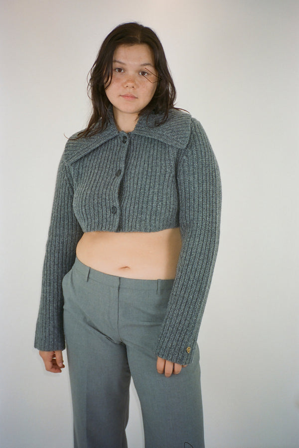MULLED CARDIGAN IN SIDEWALK