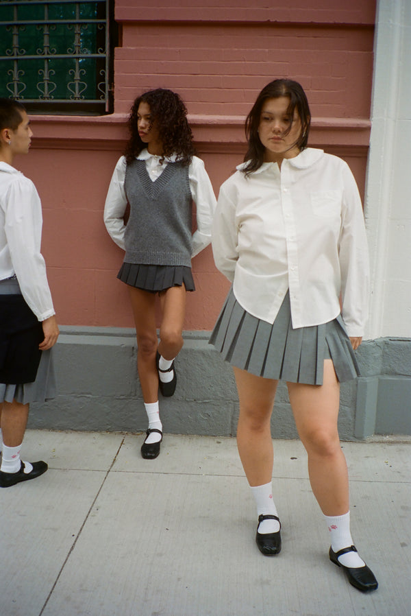 PARIS SKORT IN ASH GREY