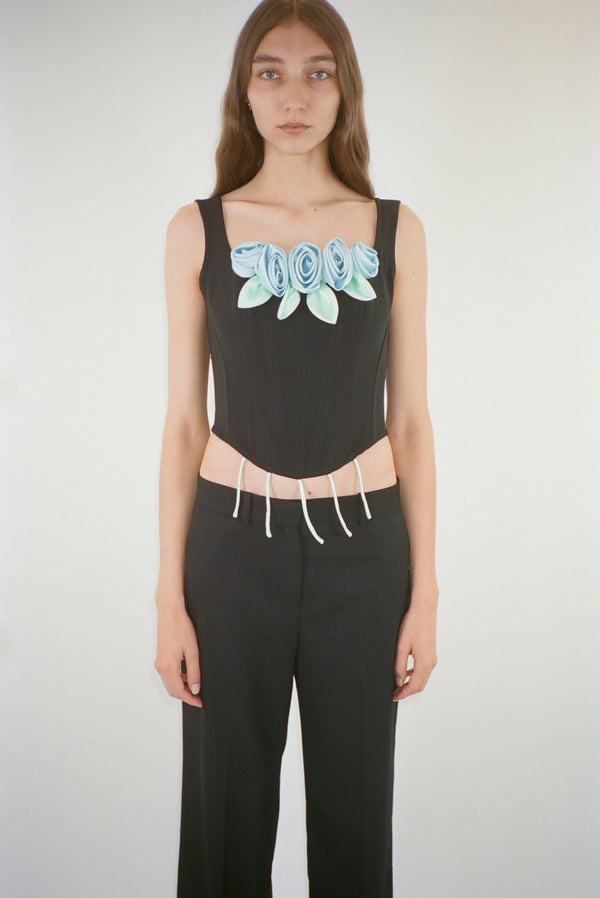 BARQUE CORSET IN BLUE