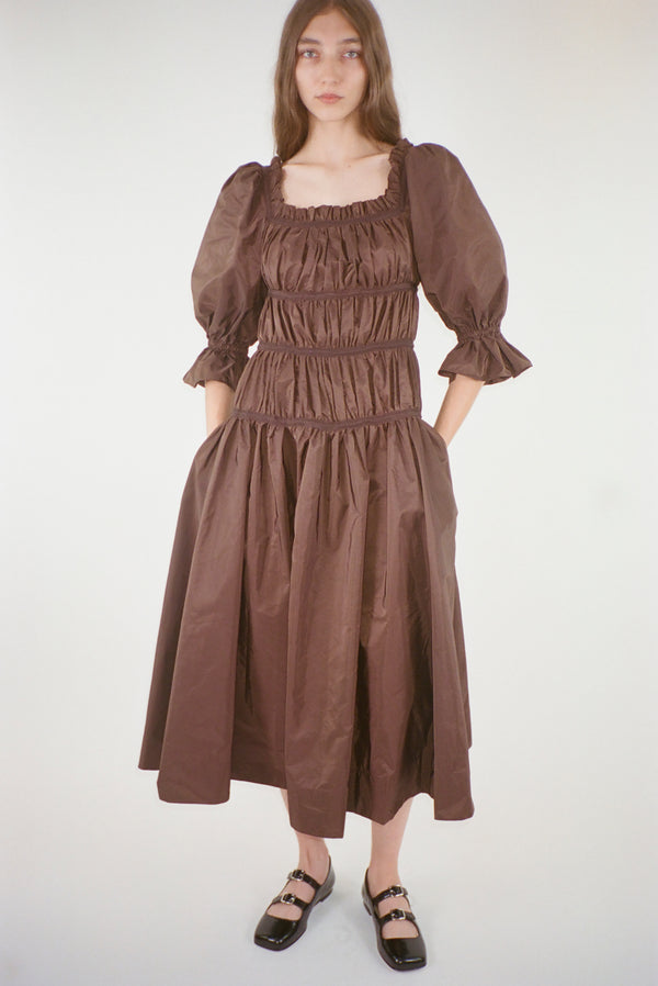 MAYMAY DRESS IN COFFEE