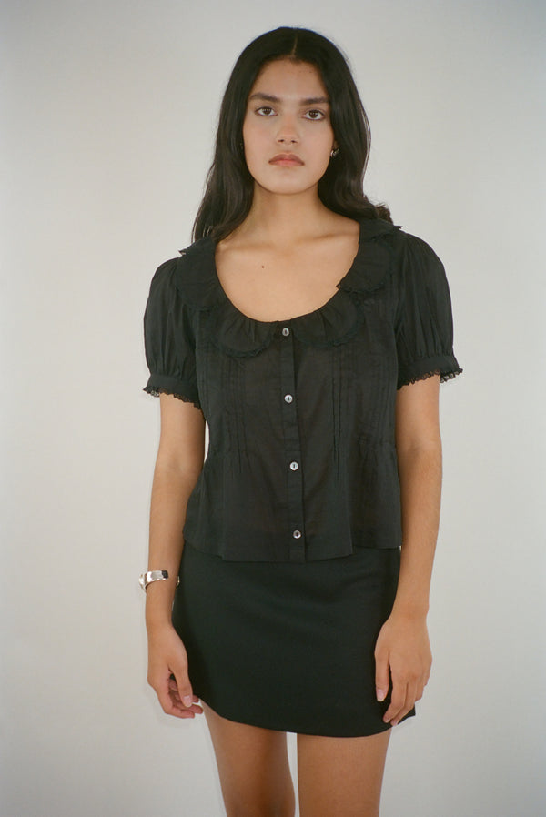 MARL TOP IN BLACK