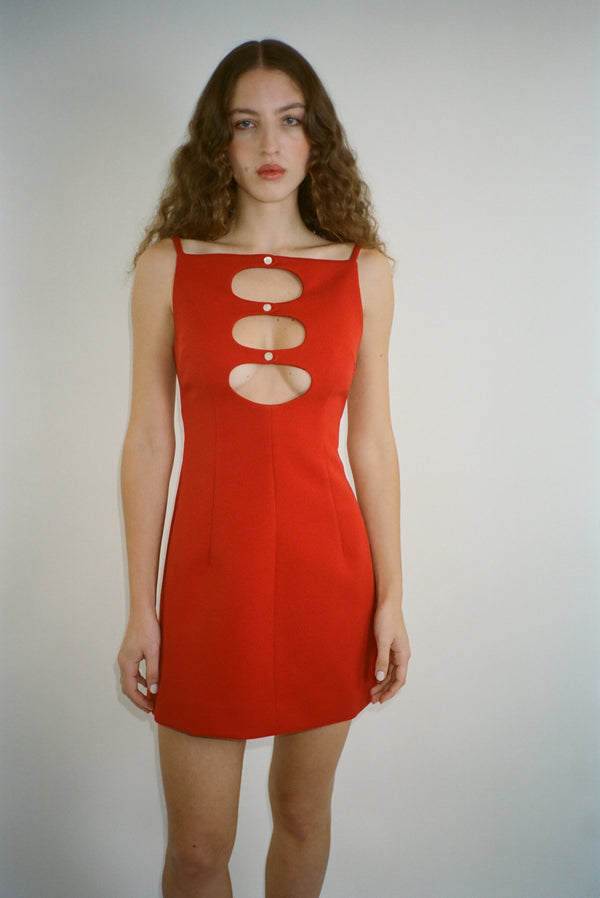 AMAN DRESS IN LIPSTICK