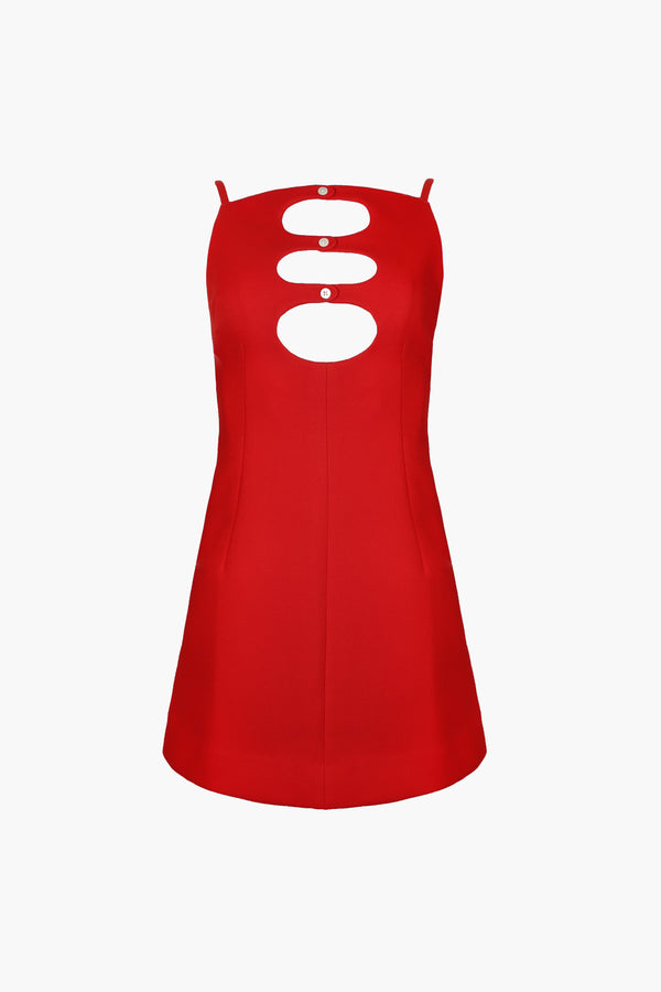 AMAN DRESS IN LIPSTICK