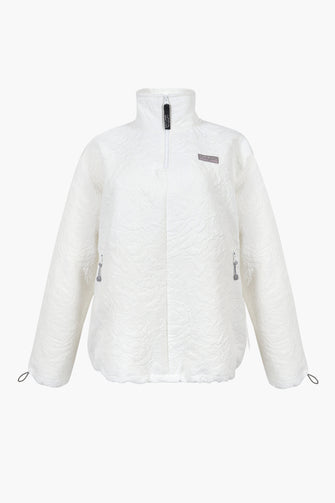 ASCHER PULLOVER IN WHITE JACQUARD