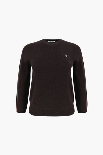 BISKY CASHMERE SWEATER IN BROWN