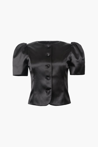 BONNY JACKET IN BLACK SATIN