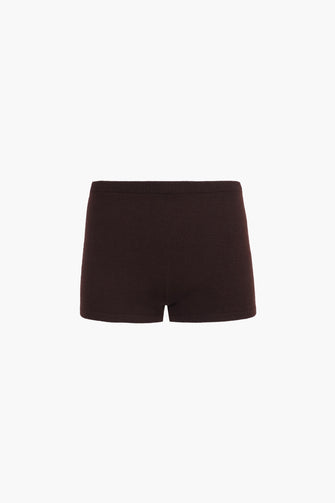 HAZY KNIT SHORTS IN BROWN