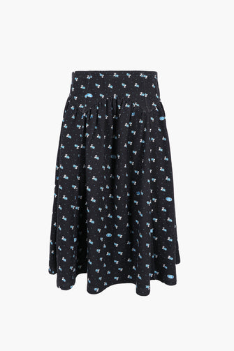 HOUSTON SKIRT IN NAVY EVIL FLORAL