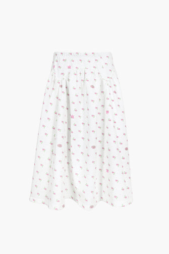 HOUSTON SKIRT IN WHITE EVIL FLORAL