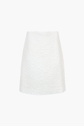 INA SKIRT IN WHITE JACQUARD