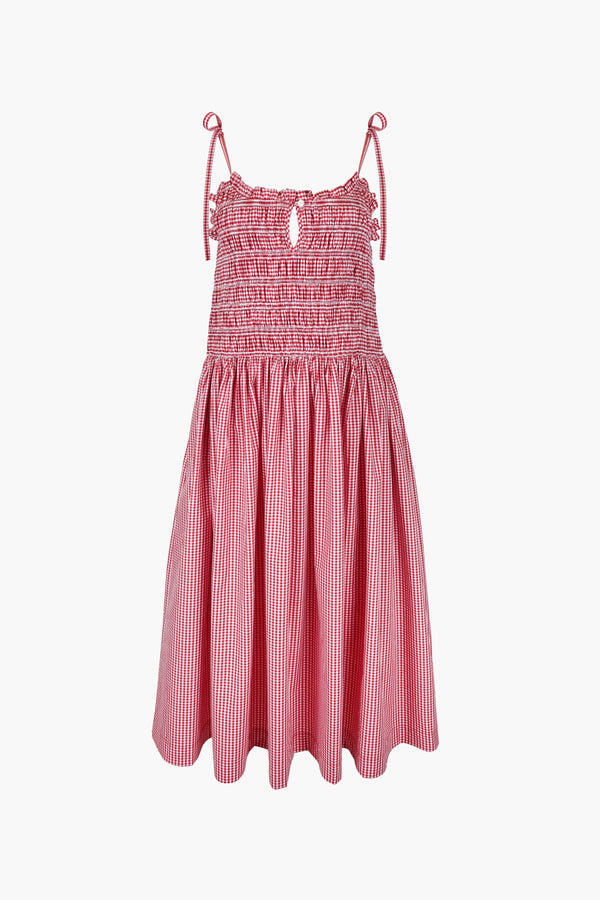 KANTEEN DRESS IN RED GINGHAM