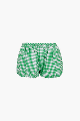 KAYO SHORTS IN GREEN GINGHAM