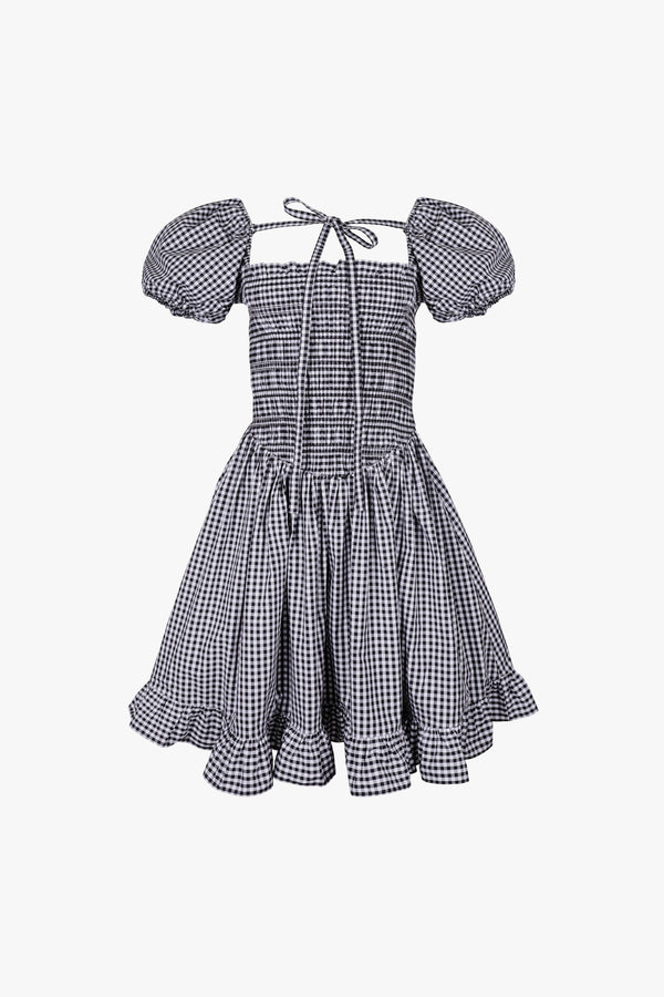 KLEEN DRESS IN BLACK GINGHAM