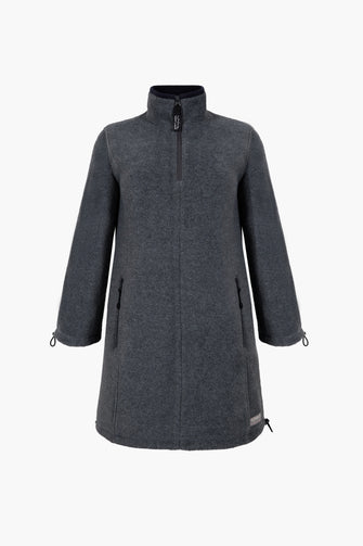 LAMB FLEECE DRESS IN GREY