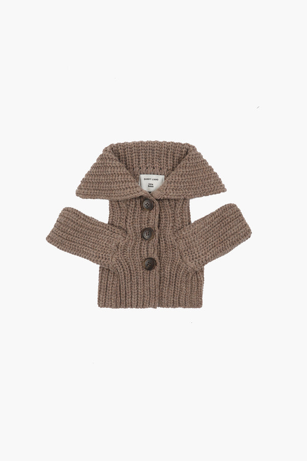 LIL MULLED CARDIGAN IN HOJICHA