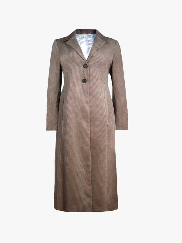 LODI COAT IN TAUPE CORDUROY