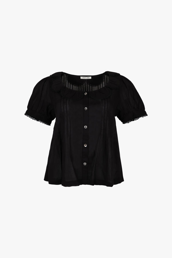 MARL TOP IN BLACK