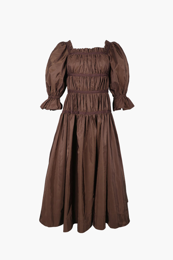 MAYMAY DRESS IN COFFEE