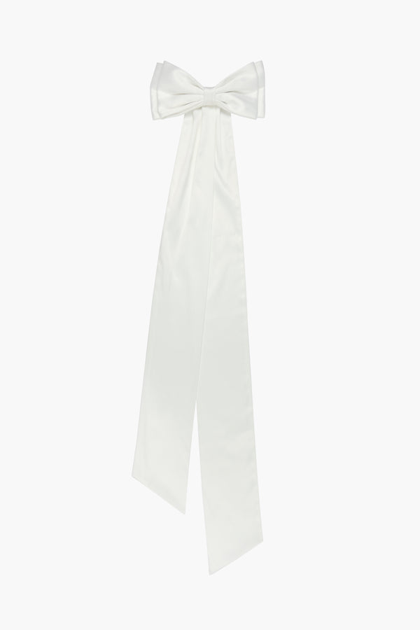PALERMO BOW IN WHITE SATIN