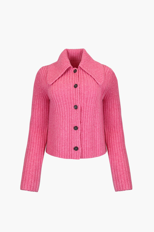PAW CARDIGAN IN CARNATION