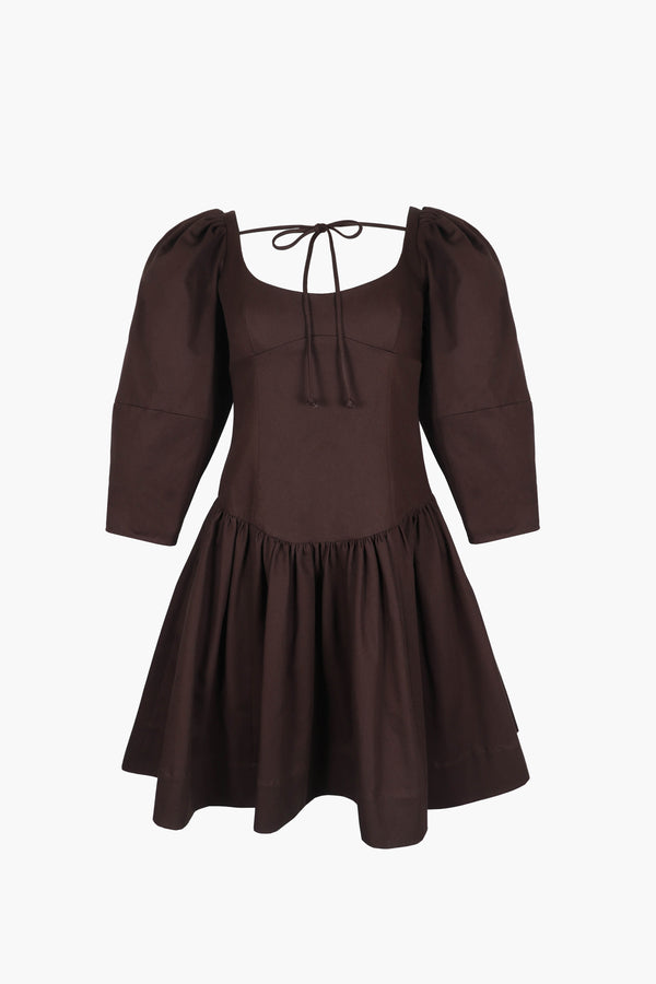 PEAR DRESS IN ESPRESSO