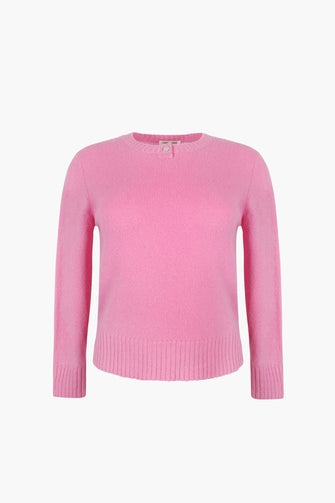 Pink sweater on a white background