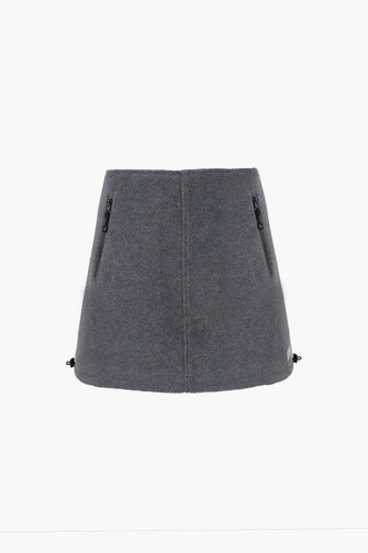 POLAR FLEECE SKIRT IN GREY