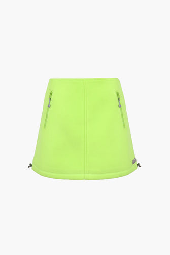 POLAR FLEECE SKIRT IN NEON GREEN