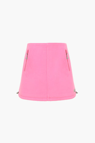 POLAR FLEECE SKIRT IN PINK