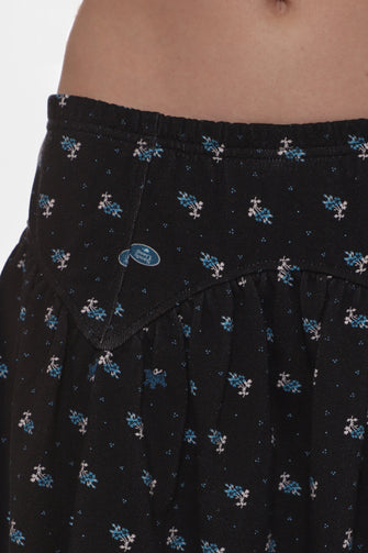 HOUSTON SKIRT IN NAVY EVIL FLORAL