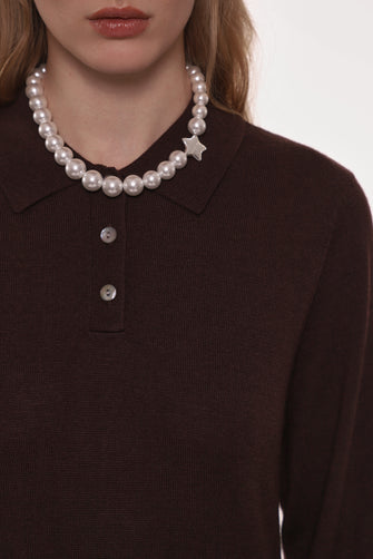 HAGUE SWEATER DRESS IN BROWN
