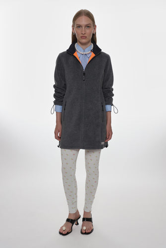 LAMB FLEECE DRESS IN GREY