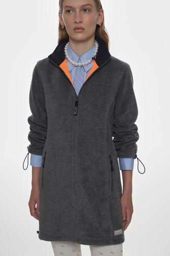 LAMB FLEECE DRESS IN GREY