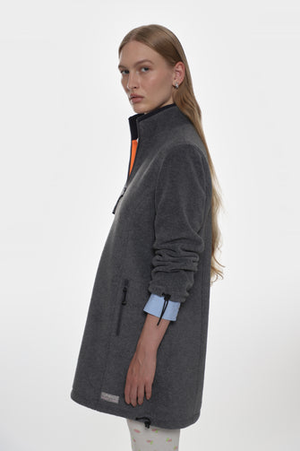 LAMB FLEECE DRESS IN GREY