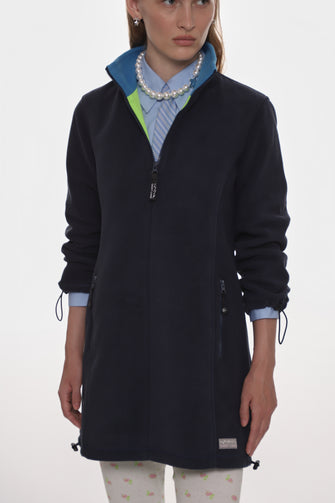 LAMB FLEECE DRESS IN DARK NAVY