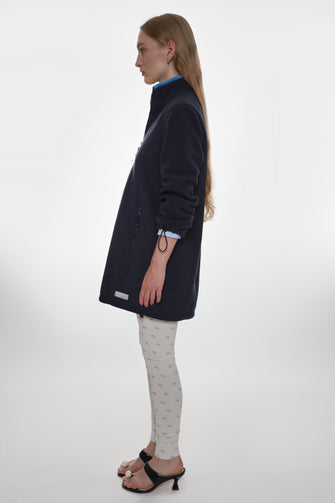 LAMB FLEECE DRESS IN DARK NAVY