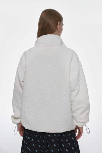 ASCHER PULLOVER IN WHITE JACQUARD