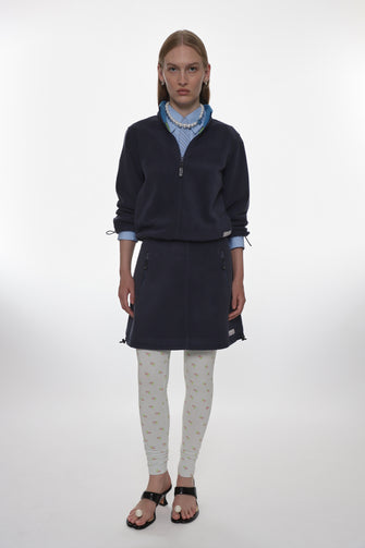 POLAR FLEECE SKIRT IN DARK NAVY