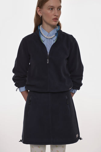 POLAR FLEECE SKIRT IN DARK NAVY