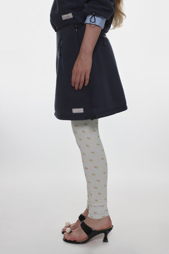 POLAR FLEECE SKIRT IN DARK NAVY