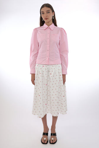 BAELA TOP IN PINK STRIPE