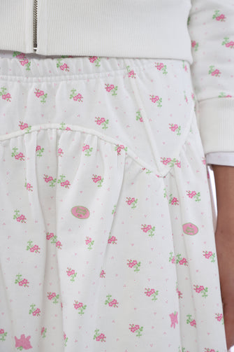 HOUSTON SKIRT IN WHITE EVIL FLORAL