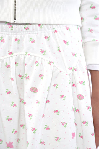 HOUSTON SKIRT IN WHITE EVIL FLORAL