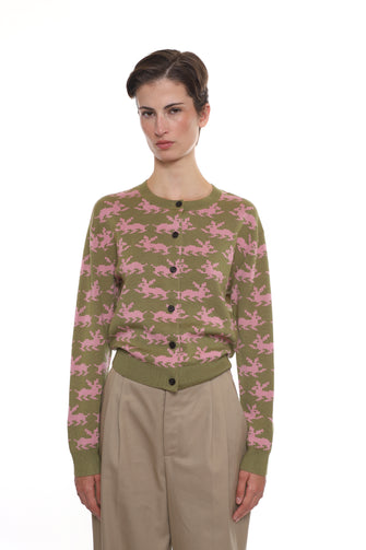 BOUCHETTE CARDIGAN IN OLIVE