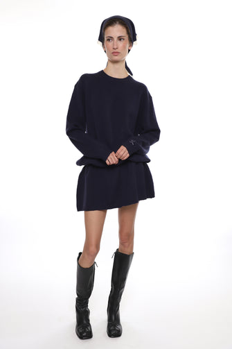 KAZIA KNIT DRESS IN NAVY