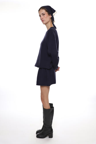 KAZIA KNIT DRESS IN NAVY