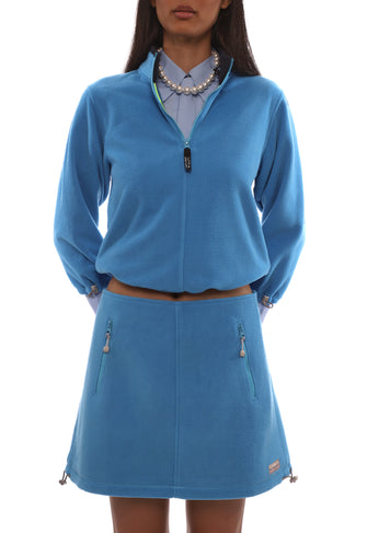 POLAR FLEECE SKIRT IN BLUE