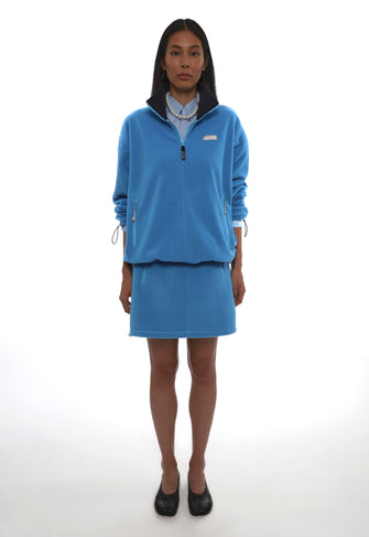 ASCHER PULLOVER FLEECE IN BLUE